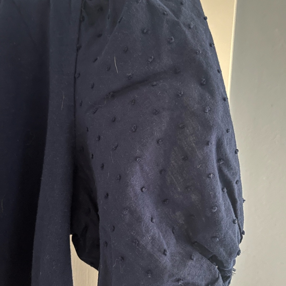 Blue Puff Sleeve Top - Picture 2 of 3